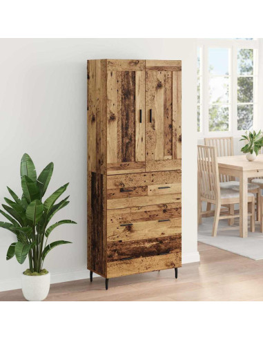 Credenza con cassetto 2 pcs Legno vecchio Legno multistrato