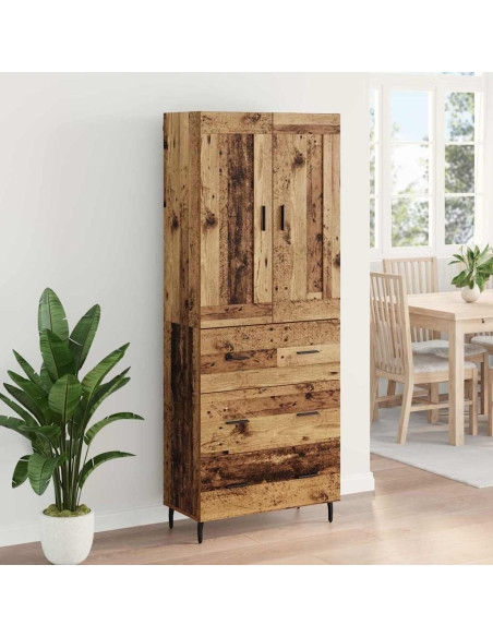 Credenza con cassetto 2 pcs Legno vecchio Legno multistrato