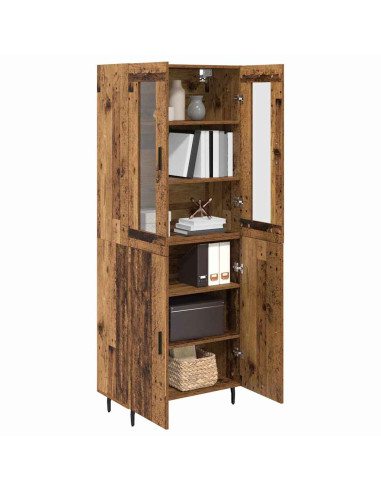 Credenza 2 pcs Legno vecchio Legno multistrato