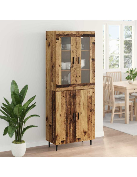Credenza 2 pcs Legno vecchio Legno multistrato
