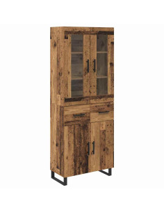 Credenza con cassetto 2 pcs Legno vecchio Legno multistrato 2