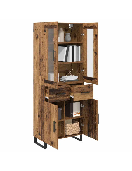 Credenza con cassetto 2 pcs Legno vecchio Legno multistrato