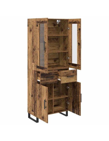 Credenza con cassetto 2 pcs Legno vecchio Legno multistrato
