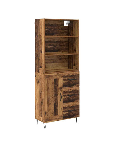 Credenza con cassetto 2 pcs Legno vecchio Legno multistrato