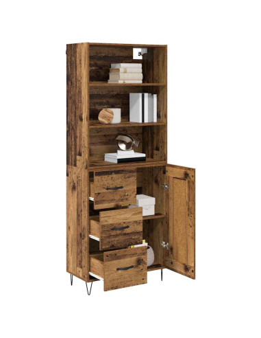 Credenza con cassetto 2 pcs Legno vecchio Legno multistrato