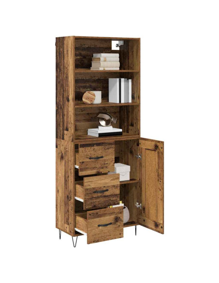 Credenza con cassetto 2 pcs Legno vecchio Legno multistrato