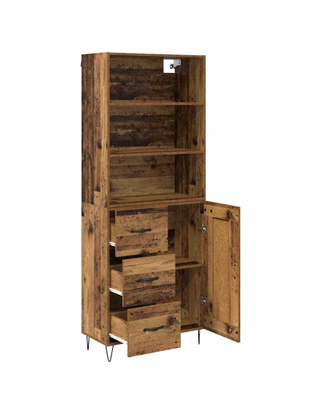 Credenza con cassetto 2 pcs Legno vecchio Legno multistrato