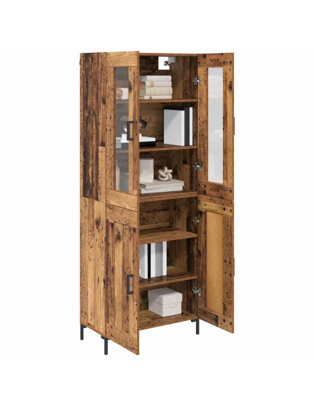 Credenza 2 pcs Legno vecchio Legno multistrato