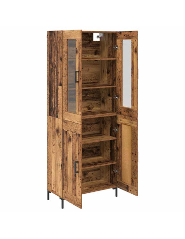 Credenza 2 pcs Legno vecchio Legno multistrato