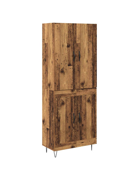 Credenza 2 pcs Legno vecchio Legno multistrato