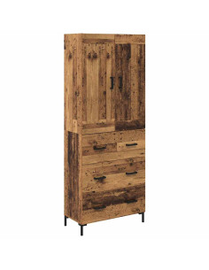Credenza con cassetto 2 pcs Legno vecchio Legno multistrato 2