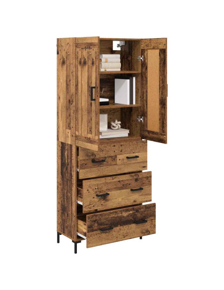 Credenza con cassetto 2 pcs Legno vecchio Legno multistrato