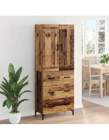 Credenza con cassetto 2 pcs Legno vecchio Legno multistrato