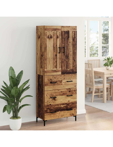 Credenza con cassetto 2 pcs Legno vecchio Legno multistrato