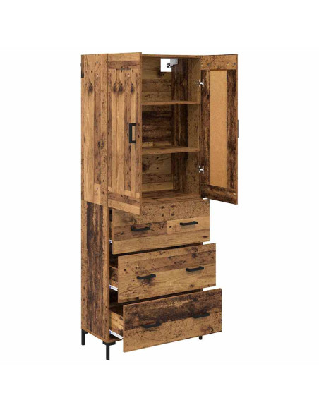 Credenza con cassetto 2 pcs Legno vecchio Legno multistrato