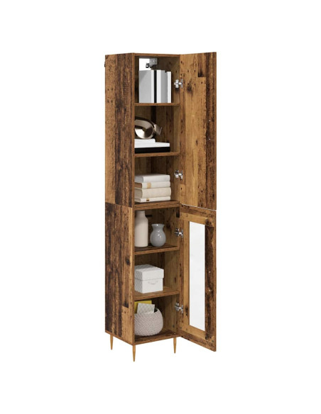 Credenza 2 pcs Legno vecchio Legno multistrato