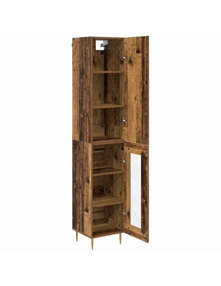 Credenza 2 pcs Legno vecchio Legno multistrato