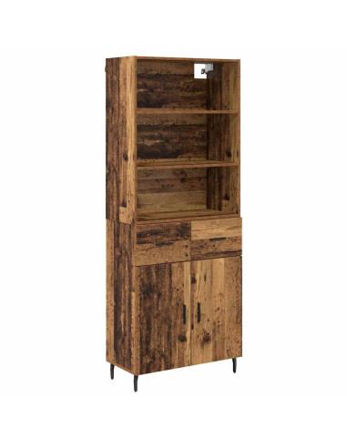 Credenza con cassetto Legno vecchio 69,5 x 34 x 180 cm