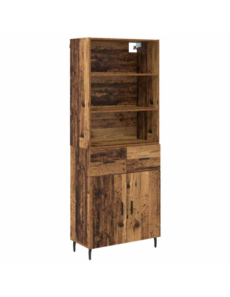 Credenza con cassetto Legno vecchio 69,5 x 34 x 180 cm