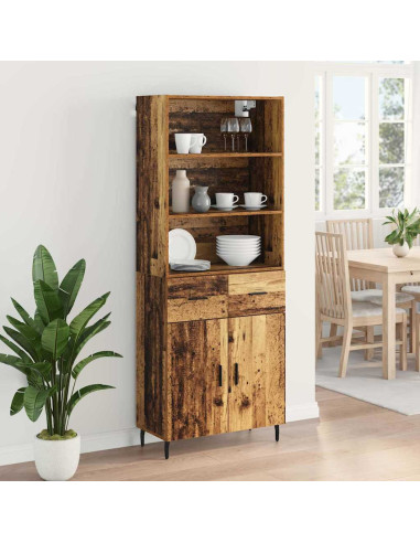 Credenza con cassetto Legno vecchio 69,5 x 34 x 180 cm
