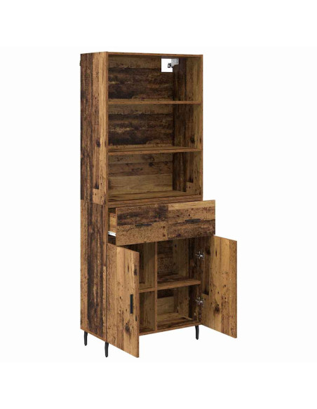 Credenza con cassetto Legno vecchio 69,5 x 34 x 180 cm