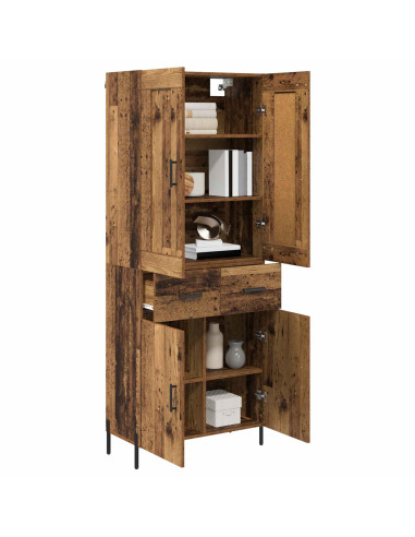 Credenza 2 pcs Legno vecchio Legno multistrato