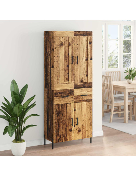 Credenza 2 pcs Legno vecchio Legno multistrato