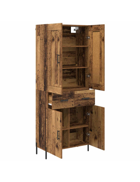 Credenza 2 pcs Legno vecchio Legno multistrato