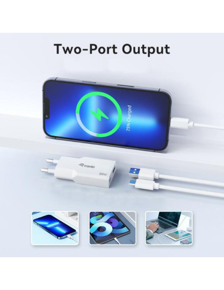 2-PORT 20W GAN SLIM USB PD USB-C X1
