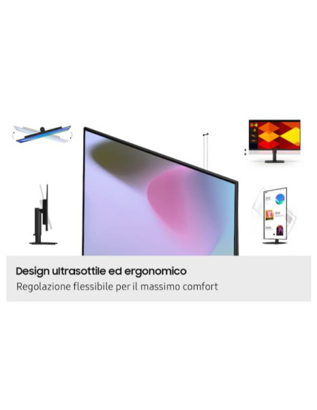 Samsung S40GD Monitor 24" IPS 100Hz Full HD 5ms Multimediale Pivot Hub USB 2*HDMI/DisplayPort
