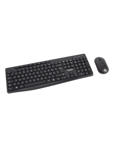 Vultech KM-841W tastiera Mouse incluso Ufficio Wireless a RF + USB QWERTY Italiano Nero