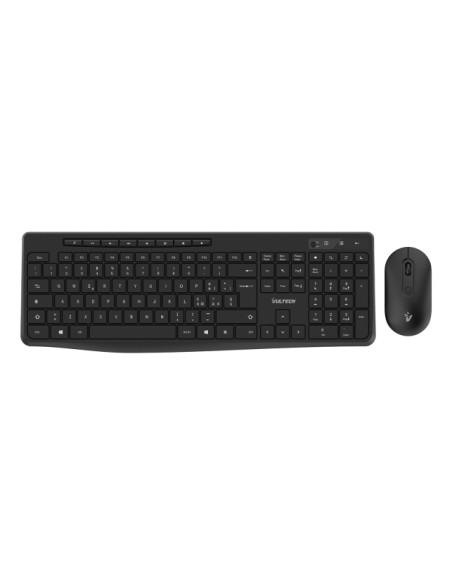 Vultech KM-841W tastiera Mouse incluso Ufficio Wireless a RF + USB QWERTY Italiano Nero