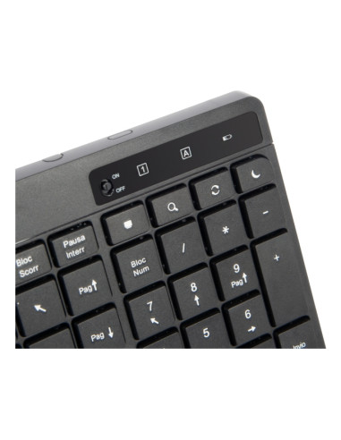 Vultech KM-841W tastiera Mouse incluso Ufficio Wireless a RF + USB QWERTY Italiano Nero