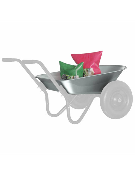Sostituzione Vassoio Carriola Argento 90 x 63 x 28 cm Acciaio
