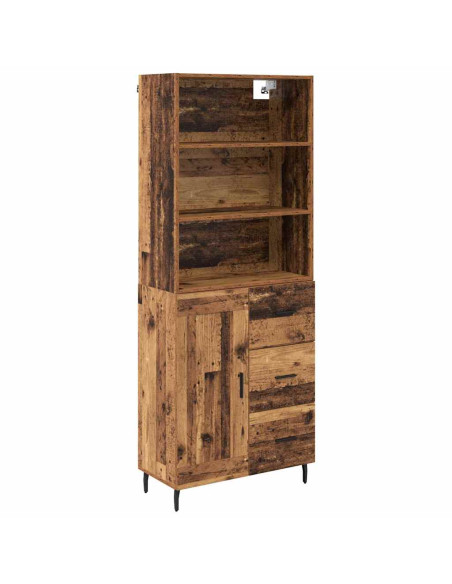 Credenza con cassetto Legno vecchio 69,5 x 34 x 180 cm