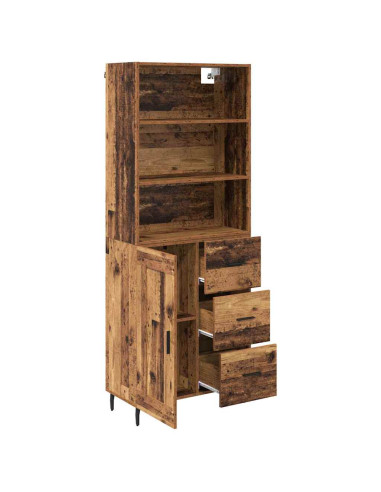 Credenza con cassetto Legno vecchio 69,5 x 34 x 180 cm