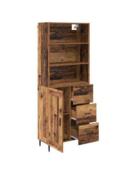Credenza con cassetto Legno vecchio 69,5 x 34 x 180 cm