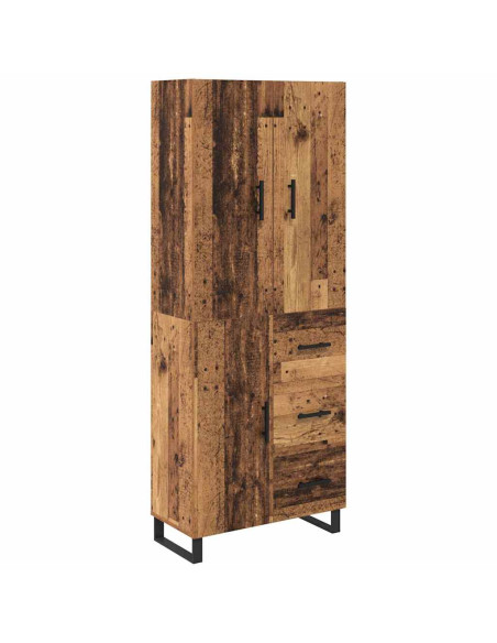 Credenza con cassetto 2 pcs Legno vecchio 69,5 x 34 x 180 cm