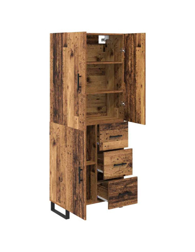 Credenza con cassetto 2 pcs Legno vecchio 69,5 x 34 x 180 cm