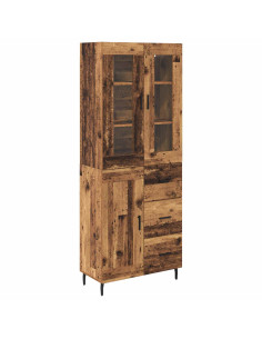 Credenza con cassetto 2 pcs Legno vecchio Legno multistrato 2