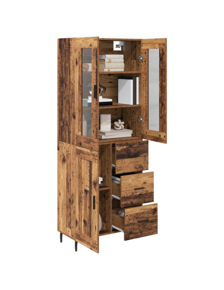 Credenza con cassetto 2 pcs Legno vecchio Legno multistrato