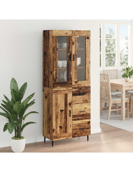 Credenza con cassetto 2 pcs Legno vecchio Legno multistrato