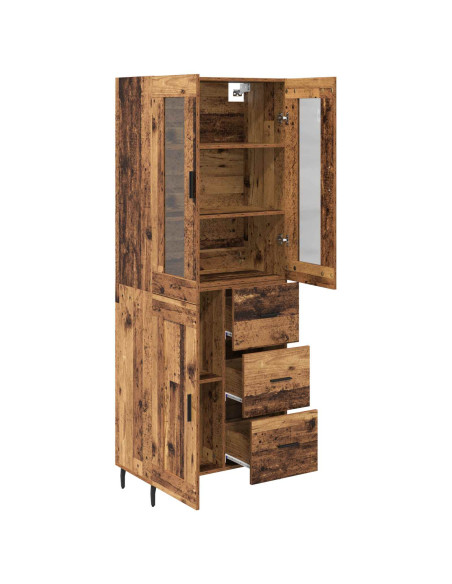 Credenza con cassetto 2 pcs Legno vecchio Legno multistrato