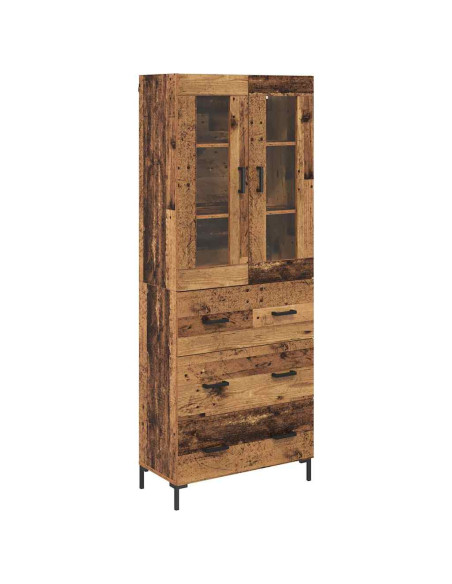 Credenza con cassetto 2 pcs Legno vecchio Legno multistrato