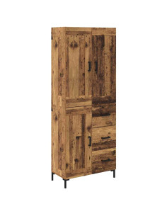 Credenza con cassetto 2 pcs Legno vecchio Legno multistrato 2