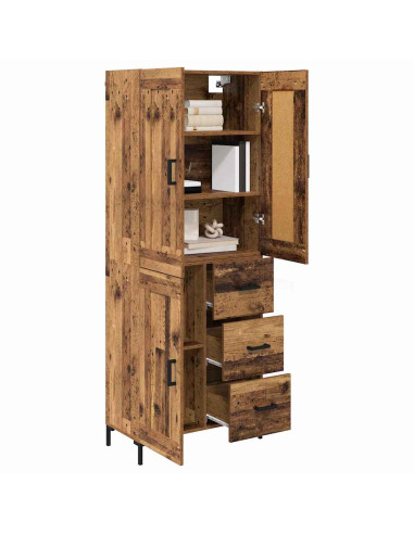 Credenza con cassetto 2 pcs Legno vecchio Legno multistrato
