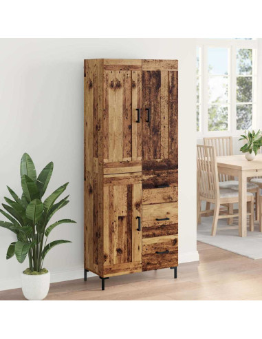 Credenza con cassetto 2 pcs Legno vecchio Legno multistrato