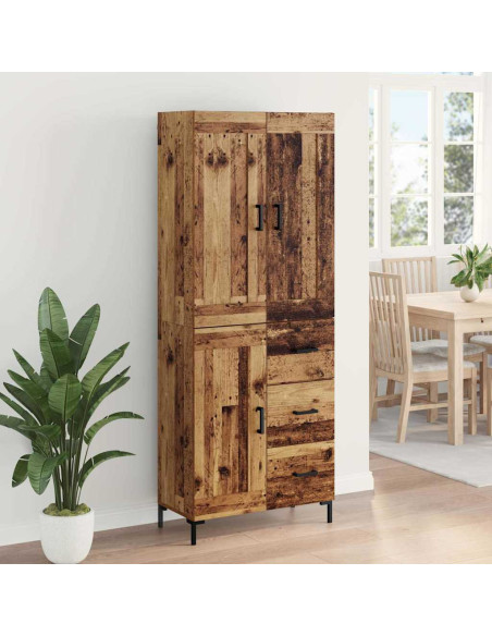 Credenza con cassetto 2 pcs Legno vecchio Legno multistrato