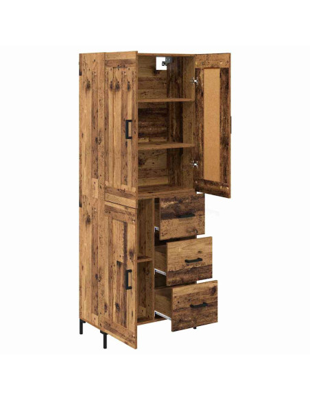 Credenza con cassetto 2 pcs Legno vecchio Legno multistrato