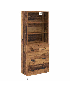 Credenza con cassetto 2 pcs Legno vecchio Legno multistrato 2